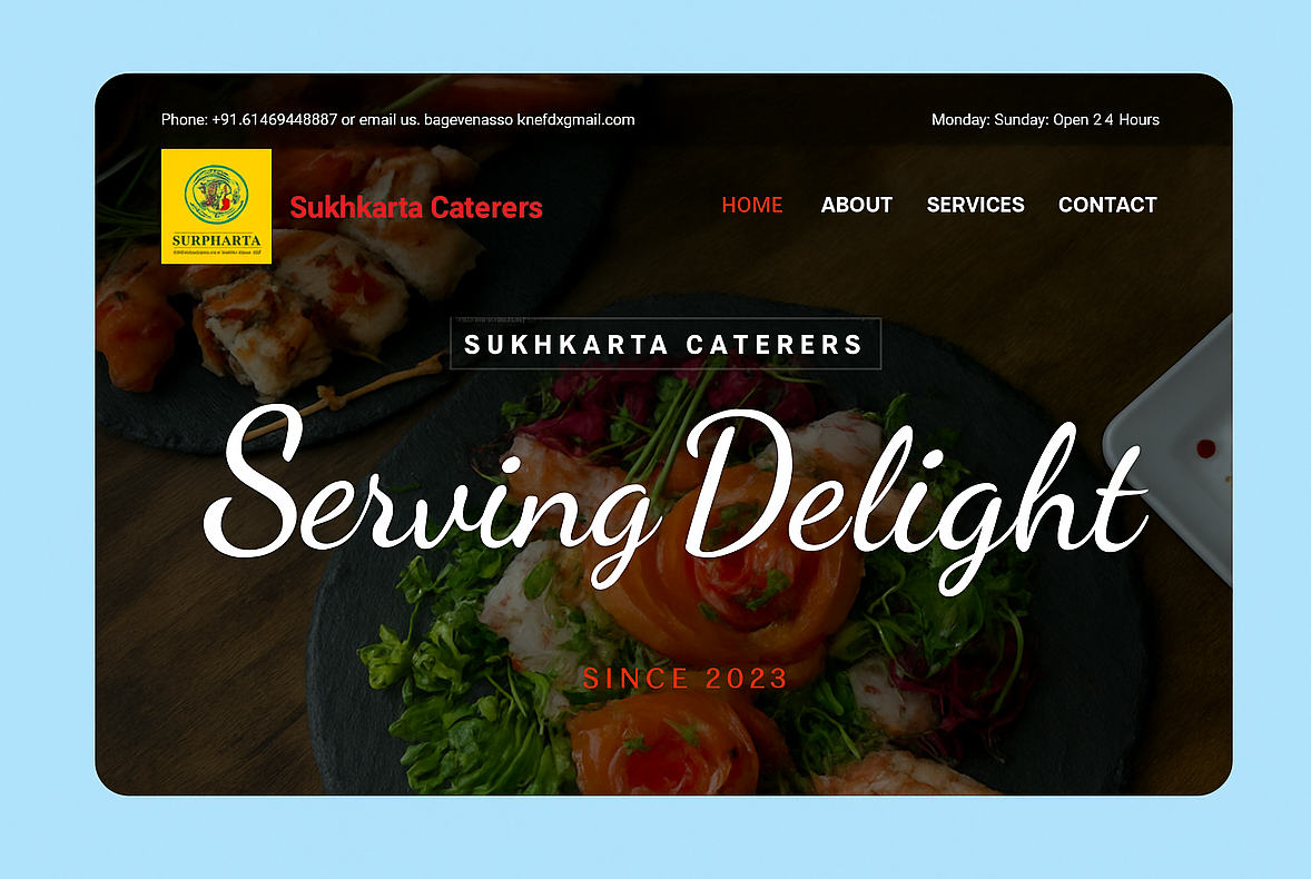 Sukhkarta Caterers Website Design